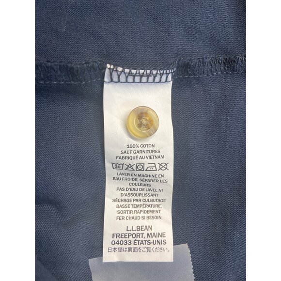 L.L. Bean Henley Shirt  Navy Blue Men’s L Cotton Traditional Fit Minimalist - Picture 5 of 8